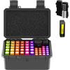 KIWIFOTOS AAA, organizer per batterie con tester per batteria, IP67, impermeabile, custodia rigida per batteria, organizer per batterie contiene 30 batterie AA e 18 batterie AAA e 10 batterie a