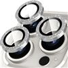 Coiwxmoi Protezione Fotocamera per iPhone 14 Pro/14 Pro Max,Glitter Posteriore Copri Telecamera Pellicola Vetro Camera Proteggi Obiettivo HD Trasparente Durezza 9H Anti-graffio Bling Lente,Argento