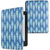 kwmobile Custodia eReader Compatibile con Amazon Kindle Paperwhite Cover - eBook Reader Flip Case - blu/blu chiaro/bianco - Pesciolini
