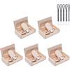 Meiyuexiang Confezione da 5 chiavette USB in legno per chiavetta USB 2.0 con scatola di legno 2.0/4GB