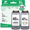 COLORETTO 40XL 41XL Cartucce per Canon MX300 MX310 MP160 Nero e Colore | Compatibile con Canon MP140 MP150 MP180 MP450 MP460 MP470 iP1200 iP1600 iP1700 iP1900 iP2500 iP2600 PG-40XL CL-41XL Cartuccia
