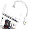 Kefiany Lettore Schede SD Micro SD USB a Lightning Adattatore (4in1)Per Apple iPhone iPad Card Scheda Reader Memoria da Cavo OTG Chiavetta Fotografica Macchina Foto Telefono De Camera Carte Esterna Fotocamera