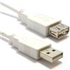 kenable Cavo Prolunga USB 2.0 Alta Velocità A Maschio a A Femmina BIANCO 1 m [1 metro/1m]