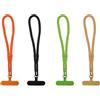 Riertostng 4 cinturini da polso per telefono, regolabili, antifurto, per cellulare, fotocamera, chiavi, portachiavi, ecc. (nero, verde, arancione, albicocca)
