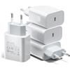 DeBangsi [Set da 4] Caricabatterie USB C 25W, Alimentatore USB C, adattatore di alimentazione PD 3.0 universale, Compatibile con iPhone 16/15/14/13/Samsung S25/S24/S23/Google Pixel/iPad/Tablets