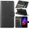 Generico Custodia Compatibile con HUAWEI P20 LITE (2018) ANE-LX1 / ANE-L21 ANE-LX1 / LX2 / LX3 COVER stand flip LIBRO gel PORTAFOGLIO Protezione magnetica case matte eco pelle porta carte vano card (Nero)