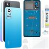 Enkeig Vetro posteriore Sostituzione per Xiaomi Redmi Note 12 Pro 4G Back Cover copribatteria + Kit di Riparazione(Blu Ghiaccio)