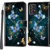 Haninsuze Cover per Samsung Galaxy A53 5G, Custodia Interno TPU Antiurto Portafoglio con Disegni [schede Fessura] [Supporto Stand] Cover Libro in PU Pelle (farfalla)