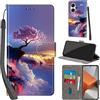 PHINIENLAND Cover per Xiaomi Redmi Note 13 Pro Plus 5G Case PU Pelle Custodia [Kickstand] [Chiusura magnetica] [Slot per Schede], Portafoglio Flip Custodia per Redmi Note 13 Pro+ 5G,Montagna