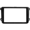 OPTION Mascherina autoradio 2 DIN per VW Golf 5, Golf 6, Passat, Caddy, Touran, Tiguan, Polo, EOS, Jetta, Sharan, T5, T6, Scirocco, Amarok, Beetle, Skoda Octavia, Rapid, Fabia, Yeti, Seat Leon,