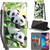 PHINIENLAND Cover per Samsung Galaxy A20e / A10e custodia portafoglio Pandas | 3 scomparti carte, 1 tasca banconote, Chiusura magnetica, Supporto, Pelle PU flip cover per Samsung A20e