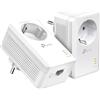 TP-Link TL-PA7017P Kit Powerline con Presa Passante Schuko, AV1000 Mbps su Powerline, 1 Porta Gigabit, Plug and Play