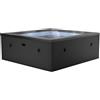 N NETSPA - Spa - Celestia - Semi-Rigida Quadrata 6 Posti - SP-CLS6-CB - Portatile Costruzione in schiuma, Riscaldamento integrato e Copertura Eco-Energetica - Volume 1100 l - Ø180 x H70 cm - Nero