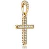 Doyafer Croce Oro Ciondolo 925 Argento Charm Compatibile Con Donna Braccialetto Collana Ciondolo Regalo Per Gli Amici Della Famiglia