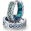 Odinstone Orecchini Uomo Cerchio Orecchino Viking Uomo 925 Argento Celtico Vichinghi Rune Orecchini Gioielli Nordici per Donna Ipoallergenico Orecchino