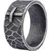 OAKKY Dominante Vintage Cool Motivo a Nido d'Ape Croce Crocifisso Biker Anello Uomo in Acciaio Inox vestibilità Comoda Argento Antico Taglia 25