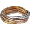 JewelryWe Braccialetto a serpente da donna, elastico, in acciaio inox, elastico, larghezza 8/10/12/20 mm, oro/argento, 17.5cm, Acciaio inossidabile