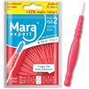 Mara Expert - Spazzole interdentali Basic, 0,5 mm, ISO 2 medio fini, 33% in più di contenuto, con gusto menta, colore rosso