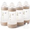 MAM Biberon anti-coliche Easy Start | Confezione da 4 (4 x 260 ml) | Biberon autosterilizzante | Tettarelle MAM a flusso medio misura 2 + 1 tettarella a flusso rapido taglia 3 | unisex (vari disegni)