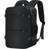 Cmezevi Zaino da Viaggio 24L 40x30x20 cm - Bagaglio a Mano Cabina per Ryanair, EasyJet - Zaino Porta PC 15,6, Leggero - Nero