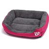 OUYUNKKA Cuccia per cani (S, 43 x 32 cm), quadrata, colore rosso, per cani e gatti di taglia media e piccola, morbida cuccia per gatti e gatti