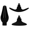 Ouch! Interchangeable Butt Plug Set - Pointed Large - Black - 245 ml