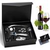 TOSUTO Cavatappi,Set Apribottiglie,Set 5 Accessori per Vino da Sommelier,Apribottiglie Manuale,Scatola di Accessori per Il Vino Set Regalo,Set di cavatappi per gli amanti del vino
