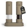 LARS NYSØM Set Macina Sale e Pepe Elettrico | Macinapepe e Macinasale Automatici con Macina in Ceramica Regolabile | Macina Spezie a Batteria (Taupe Brown)