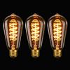 SageSunny Lampadina Vintage Edison E27 LED Dimmerabili Lampadine a Vite ST64 4W 40W Equivalente ES Spirale Antico Stile Retrò Lampada a Filamento di Vetro Ambrato Decorativo Calda 2200k lampadina 3 pcs