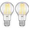 ledscom.de 2 pezzi E27 lampadina LED, A60, bianco (4000 K), 7,3 W, 1020lm, 3-step dimmer