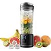 Sangcon-EP Sangcon Frullatore Portatile 500ml, Mini Frullatore Smoothie USB Ricaricabile, per Fitness, Ufficio e Viaggio, Personal Blender 6 Lame e 2 Modalità, Trita Ghiaccio e Frutta Congelata, Nero