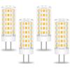 BROLSKUN Gy6.35 - Lampadina alogena a LED, 12 V, 6 W, 50 W, 60 W, GY6.35, luce bianca calda, 600 lm, 12 V, attacco G6.35, attacco Bipin 2700 K, risparmio energetico, confezione da 4 pezzi