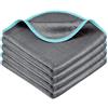 Zyiphor 4 Pezzi Panno Microfibra Carbonio 400GSM 50x40 cm, Panno Magico Vetro,Asciugamani Senza Aloni per Vetri, Auto e Casa - Assorbente, Catturapolvere, Riutilizzabile.