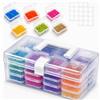 KYYGKY 32 Pezzi Contenitori per Perline con Scomparti Organizer Perline Scatola Organizer Trasparente per Perline Custodia Rettangolare Trasparente con Coperchio per Gioielli Strass Piccoli Oggetti