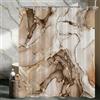 Lerores Tenda da doccia 120x200 cm Marmo Marrone, Fondo Pesante Antimuffa, Impermeabile, Lavabile, Tende da Bagno in Poliestere con 8 Occhielli e Anelli per Doccia per Bagno, Vasca da Bagno
