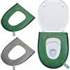 HO-SFSM 2 Pezzi Cuscino per Sedile WC, Copri Sedile WC, Morbido Copriwater, Caldo, Spesso, Lavabile, con Manico, per Toilette