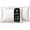 Dreamway Cuscini Letto 50x70 cm Set di 2 Cuscino Morbidi e Confortevoli, Qualità Alberghiera di Lusso,Traspiranti e Anallergici, Ideali per Chi Dorme di Lato, sulla Schiena e a Pancia in Giù, Lavabili