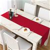 LivinEase Runner da tavolo 42 x 240 cm - Runner da tavolo Rosso in misto cotone da 250 g/m² - Runner Ideale per la tavola di Natale da 6 a 8 posti - runner tavola moderno (Rosso)