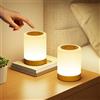 FOMYHEARD 2 Pezzi Lampada da Comodino Senza Fili Touch Dimmerabile, 5 Modalità 256 RGB e Blanco Cálido Luce Notturna Bambini Neonato, Lampade da Tavolo Ricaricabili USB con Timer, LED Lampada Camera da Letto