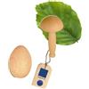 Hofmeister Holzwaren HOFMEISTER® Set di funghi da tappo, 12 cm e uovo da 6 cm, per inserire fori nei vestiti, protegge le dita dall'ago da cucito, 100% prodotto naturale in legno di faggio UE