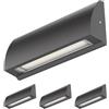 ledscom.de Applique a 4 LED/luce per scale SEGIN per esterni, IP54, a profilo piatto, downlight, antracite opaco, squadrata, 6,2 W, 566 lm, bianco caldo