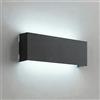 Voltix Applique da Parete Interno ed Esterno IP65, 30W 2700lm Lampada da Parete Moderna in Alluminio e Vetro, Luci da Esterno, Applique Camera da Letto e Corridoio, (6500K-Luce Fredda, Nero)