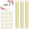 CDIYTOOL 100 segnaposto a forma di cuore, segnaposto per matrimoni, foto, foto, per anniversari, feste, compleanni, ufficio (oro)