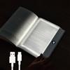 BVI BOOMERVIVI Lampada da lettura a LED piatta, 3 colori con funzione memoria, timer e dimmer, lampada da comodino ricaricabile, ideale per gli amanti dei libri, ragazzi, ragazze, donne, uomini (bianco)