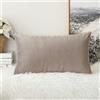 MIULEE Confezione da 1 Federa in Velluto Copricuscino Decorativo Fodera Quadrata per Cuscino per Divano Camera da Letto Casa30X50cm Cuore di Legno