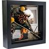 GraduatePro Cornice 3D 23x23 Profonda con vetro per Oggetti in Legno da Parete Tavolo Nero Regalo Decorativo