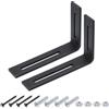 QUARKZMAN 2Pcs Staffa Angolare Regolabile A Forma L 100 X 150 X 30mm Staffa Angolare Con Fessure Per Giunti Staffa Angolo Retto Con Viti Per Fissare Mobili Scaffali Legno Pensili Nero