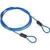 PATIKIL Sicurezza Acciaio Cavo 2.5mm x 1m/3.28ft Cavo Antifurto Rivestito Bagaglio Blocco Filo Corda con Doppio Cerchio Sicurezza per Esterni, Bici, Lampade, Blu