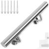 Freeamg - Scala in acciaio inox 50 cm parete esterna e interna antiscivolo scala di sicurezza corridoio bagno soffitta giardino