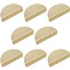 INCREWAY 8PCS Maniglia per Cassetti a Mezza Luna, Superficie Spazzolata in Lega di Alluminio, Maniglia a Mezza Cerchio per Armadio, Pulsanti Decorativi per Porte (Oro Spazzolato)